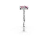 White gold Fancy Pink Radiant  Solitaire Diamond Ring with Channel Set Band and Bezel Prong Setting_70