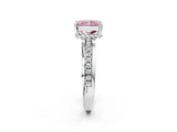 White gold Fancy Pink Radiant  Solitaire Diamond Ring with Channel Set Band and Six-Prong Setting_50