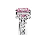 White gold Fancy Pink Radiant  Solitaire Diamond Ring with Channel Set Band and Six-Prong Setting_53