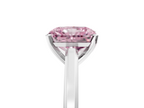 White gold Fancy Pink Radiant  Solitaire Diamond Ring with Four-Prong Setting and Classic Band_8