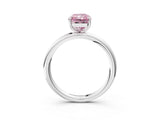 White gold Fancy Pink Radiant  Solitaire Diamond Ring with Four-Prong Setting on a Plain Band_47