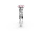 White gold Fancy Pink Radiant  Solitaire Diamond Ring with Milgrain Pavé Band and Four-Prong Setting_22