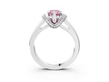 White gold Fancy Pink Radiant  Solitaire Diamond Ring with Pave Band and Six-Prong Setting_35