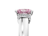 White gold Fancy Pink Radiant  Solitaire Diamond Ring with Pave Band and Six-Prong Setting_37