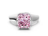 White gold Fancy Pink Radiant  Solitaire Diamond Ring with Six-Prong Cathedral Setting_32