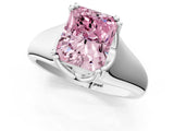 White gold Fancy Pink Radiant  Solitaire Diamond Ring with Six-Prong Cathedral Setting_33