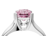 White gold Fancy Pink Radiant  Solitaire Diamond Ring with Six-Prong Cathedral Setting_36