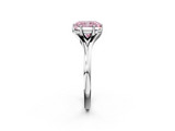 White gold Fancy Pink Radiant  Solitaire Diamond Ring with Six-Prong Setting and Tapered Band_19