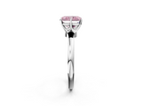 White gold Fancy Pink Radiant  Solitaire Diamond Ring with Six-Prong Setting on a Classic Band_5