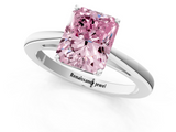 White gold Fancy Pink Radiant  Solitaire Diamond Ring with Split Shank and Four-Prong Setting_21