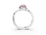 White gold Fancy Pink Radiant  Solitaire Diamond Ring with Split Shank and Prong Setting_44