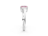 White gold Fancy Pink Radiant  Solitaire Diamond Ring with Tapered Band and Four-Prong Setting_51