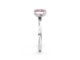 White gold Fancy Pink Radiant  Solitaire Diamond Ring with Thin Band and Four-Prong Setting_74