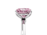 White gold Fancy Pink Radiant  Solitaire Diamond Ring with Thin Band and Four-Prong Setting_77