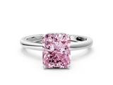 White gold Fancy Pink Radiant  Solitaire Engagement Ring with Cathedral Band and Four-Prong Setting_17