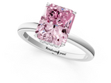 White gold Fancy Pink Radiant  Solitaire Engagement Ring with Cathedral Band and Four-Prong Setting_22