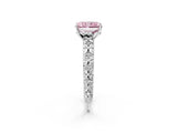 White gold Fancy Pink Radiant  Solitaire Floral Milgrain Engagement Ring_33