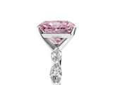 White gold Fancy Pink Radiant  Solitaire Marquise Side Stone Prong Setting Ring_49