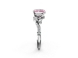 White gold Fancy Pink Radiant  Solitaire Marquise Twist Band with Six-Prong Setting_43