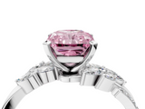 White gold Fancy Pink Radiant  Solitaire Marquise Twist Band with Six-Prong Setting_44