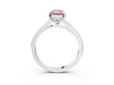White gold Fancy Pink Radiant  Solitaire Pavé Band with Four-Prong Setting_31