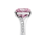White gold Fancy Pink Radiant  Solitaire Pavé Band with Four-Prong Setting_33