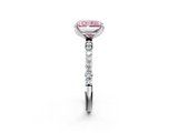 White gold Fancy Pink Radiant  Solitaire Pavé Diamond Engagement Ring with Four-Prong Setting_27