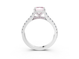 White gold Fancy Pink Radiant  Solitaire Pave Diamond Engagement Ring with Prong Setting_23