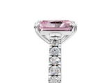 White gold Fancy Pink Radiant  Solitaire Pave Diamond Engagement Ring with Prong Setting_25