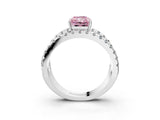 White gold Fancy Pink Radiant  Solitaire Split Shank Pave Diamond Ring_52