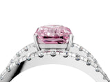 White gold Fancy Pink Radiant  Solitaire Split Shank Pave Diamond Ring_53
