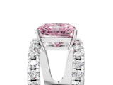 White gold Fancy Pink Radiant  Solitaire Split Shank Pave Diamond Ring_54