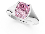 White gold Fancy Pink Radiant  Solitaire Tension Set Diamond Ring_21