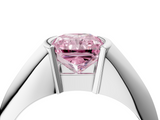 White gold Fancy Pink Radiant  Solitaire Tension Set Diamond Ring_24