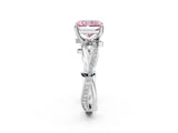 White gold Fancy Pink Radiant  Solitaire Twist Band with Pavé Accents and Four-Prong Setting_22