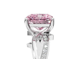 White gold Fancy Pink Radiant  Solitaire Twist Band with Pavé Accents and Four-Prong Setting_25