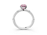 White gold Fancy Pink Radiant  Solitaire Twisted Band Prong Set Engagement Ring_64