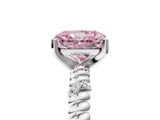 White gold Fancy Pink Radiant  Solitaire Twisted Band Prong Set Engagement Ring_66