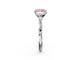 White gold Fancy Pink Radiant  Solitaire with Side Baguettes and Channel Set Band_60