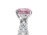 White gold Fancy Pink Radiant  Three-Stone Diamond Ring with Pavé Split Shank and Four-Prong Setting_81