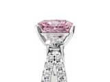 White gold Fancy Pink Radiant  Three-Stone Diamond Ring with Pavé Split Shank and Four-Prong Setting_87