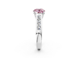 White gold Fancy Pink Round  Brilliant Channel-Set Solitaire Ring with Four-Prong Setting_24