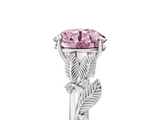 White gold Fancy Pink Round  Brilliant Solitaire with Leaf Motif Band and Four-Prong Setting_36