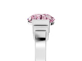 White gold Fancy Pink Round Cut Brilliant Solitaire Diamond Ring with Channel Set Band and Bar Prong Setting_5