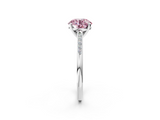 White gold Fancy Pink Round  Cut Channel Set Solitaire Engagement Ring with Four-Prong Setting_2