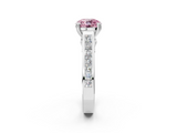 White gold Fancy Pink Round  Cut Channel Set Solitaire Engagement Ring with Prong Setting_2