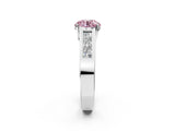 White gold Fancy Pink Round Cut Cut Channel Set Solitaire Ring with Four-Prong Setting_14