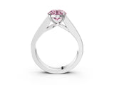 White gold Fancy Pink Round Cut Cut Channel Set Solitaire Ring with Four-Prong Setting_15