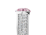 White gold Fancy Pink Round Cut Cut Diamond Channel Set Pave Band with Tension Prong Setting_5