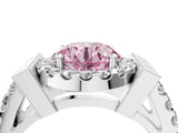 White gold Fancy Pink Round Cut Cut Halo Split Shank Prong Set Ring_4